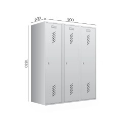 Metāla garderobes skapis ML 300x3