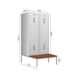 Metāla garderobes skapis ML 400x2 b
