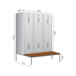 Metāla garderobes skapis ML 400x3 b