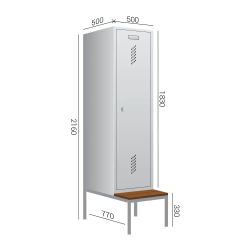 Metāla garderobes skapis ML 500x1 b