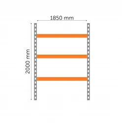 Noliktavu plaukts 2000x1850x600 mm