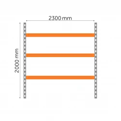Noliktavu plaukts 2000x2300x600mm