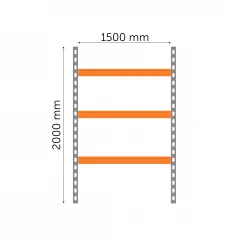 Noliktavu plaukts 2000x1500x600mm