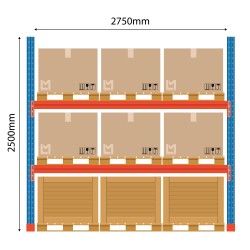 Apakšējā daļa paletes plaukta Boracs 2500x2750 mm Apakšējā daļa paletes plaukta Boracs 2500x2750 mm