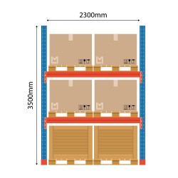 Apakšējais paletes statīvs Boracs, FIN, 3500x2300 mm Apakšējais paletes statīvs Boracs, FIN, 3500x2300 mm