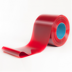 PVC metināšanas aizkars 2x200 mm/dm, sarkans