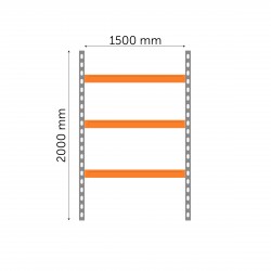 Universāls metāla plaukts 2000x1500x400 mm, 4000 kg, 3 līmeņi, 1300 kg uz līmeni Universāls metāla plaukts 2000x1500x400 mm, 4000 kg, 3 līmeņi, 1300 kg uz līmeni
