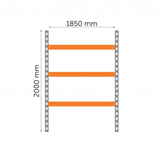 Основная часть полки для мультимедиа 2000 x 1850 x 600 мм