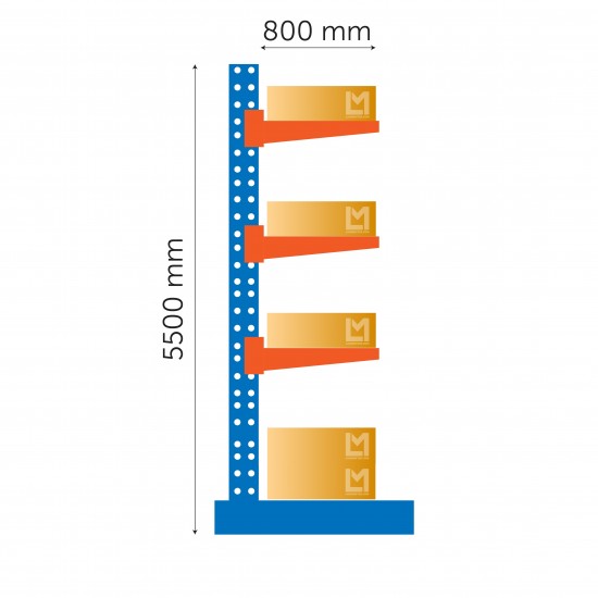 Основание для консольной полки 5500 x 1200 x 800 мм