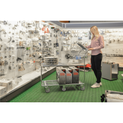 Divu līmeņu palešu ratiņi smagākām kravām 1320 x 430 x 1120 mm Divu līmeņu palešu ratiņi smagākām kravām 1320 x 430 x 1120 mm