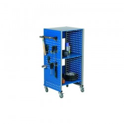 Instrumentu skapis uz perforētiem riteņiem 490x445x1080 mm, I74010 Instrumentu skapis uz perforētiem riteņiem 490x445x1080 mm, I74010