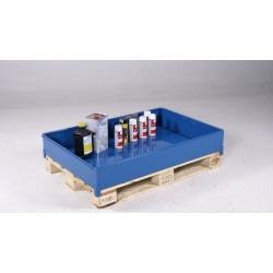 Metāla kaste ar sānu paneļiem priekš EUR paletēm 1250x810x160 150 l, I21215