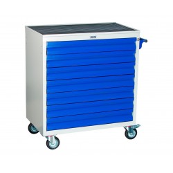 Ratiņi 738x750x453 mm ar septiņiem izvelkamajiem atvilktnēm un ritenīšiem