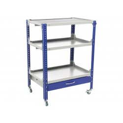 Ratiņi 980x772x514 mm, ar trim plauktiem un riteņiem, PRWDSGAR Ratiņi 980x772x514 mm, ar trim plauktiem un riteņiem, PRWDSGAR