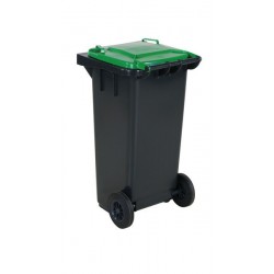 Ielu atkritumu tvertne 120 l, ar zaļu vāku, I231102