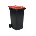 Ielu atkritumu tvertne 240 l ar sarkano vāku, I2431203