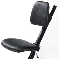 Sēdeklis no ādas aizvietotāja, melns, GL751800