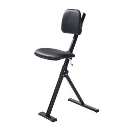 Sēdeklis no ādas aizvietotāja, melns, GL751800