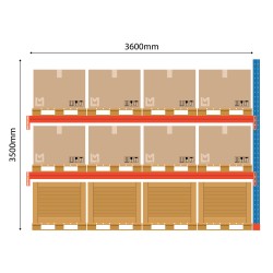 Palešu plauktu pagarinātājs Boracs 3500x3600 mm