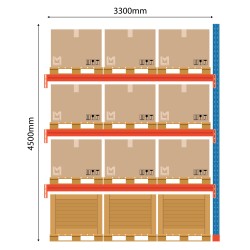 Palešu plauktu pagarinājums Boracs, FIN, 4500x3300 mm