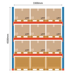 Paletes statīvs Bottom Boracs, FIN, 4500x3300 mm