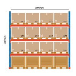 Paletes plaukts apakšējais Boracs 5500x3600 mm