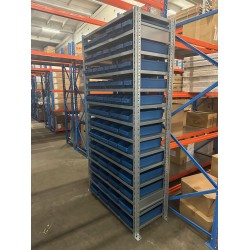 Plaukts kastēm 2100x994x500, 76 kastes